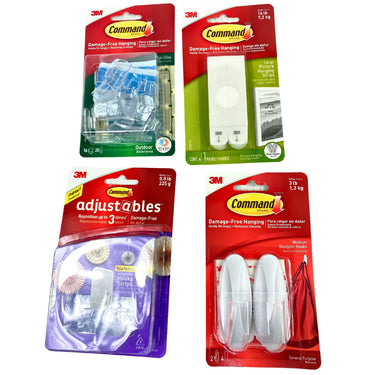 Command Display Assorted Types of Wall Adhesives